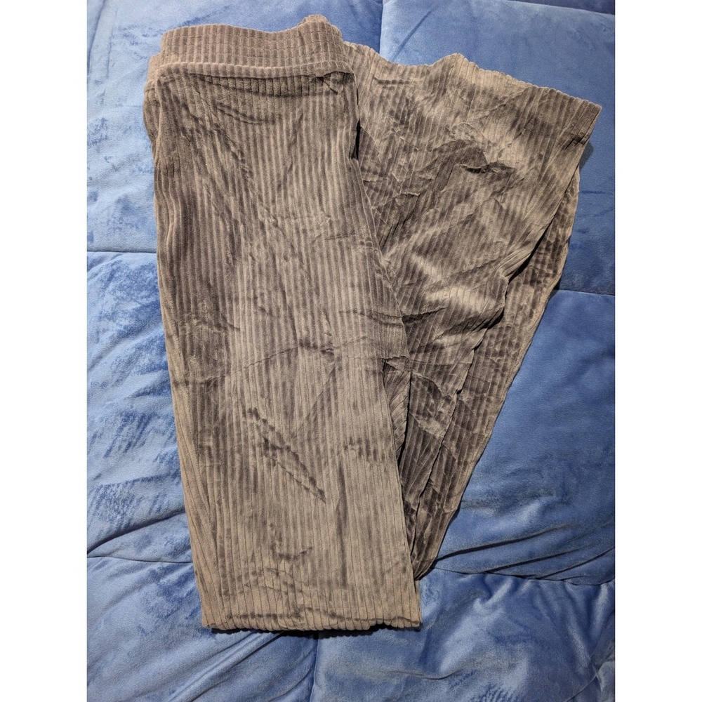 Aerie Women Gray Ribbed Flare Leggings‎  Groove On Pants - Size M